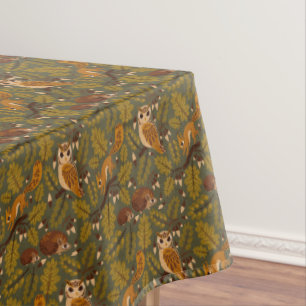 Nappe Créatures des bois et Motif Feuille