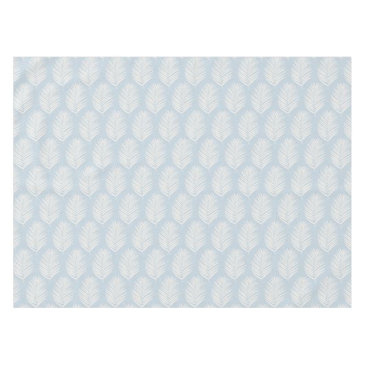 Nappe Crème de feuille de palmier et bleu clair (Devant (Horizontal))