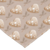 Nappe Crème pain d'épices Coeurs biscuits Noël (Angle)
