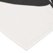 Nappe Crème Tropicale Feuille De Palme Blanc Et Noir (Angle)