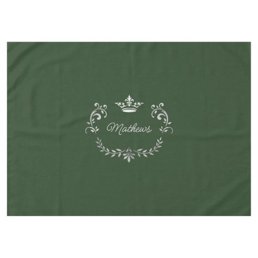 Nappe Crête de couronne vert foncé personnalisée (Devant (Horizontal))