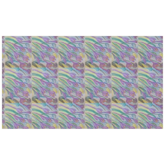 Nappe Crocus de printemps Abstrait (Devant (Horizontal))