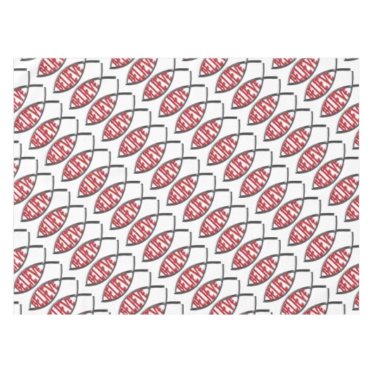 Nappe Croire le poisson - Rouge (Devant (Horizontal))