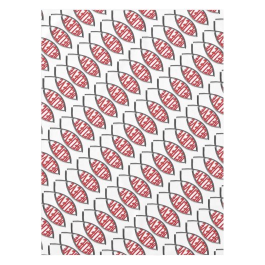 Nappe Croire le poisson - Rouge (Devant)