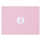 Nappe Croix Chi Ro rose carrelée avec initiales (Devant (Horizontal))