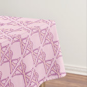 Nappe Croix Chi Ro rose carrelée avec initiales (In Situ)