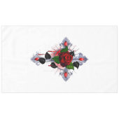 Nappe Croix d'argent avec une rose rouge (Devant (Horizontal))