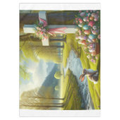 Nappe Croix de Pâques avec lapin et oeufs (Devant)