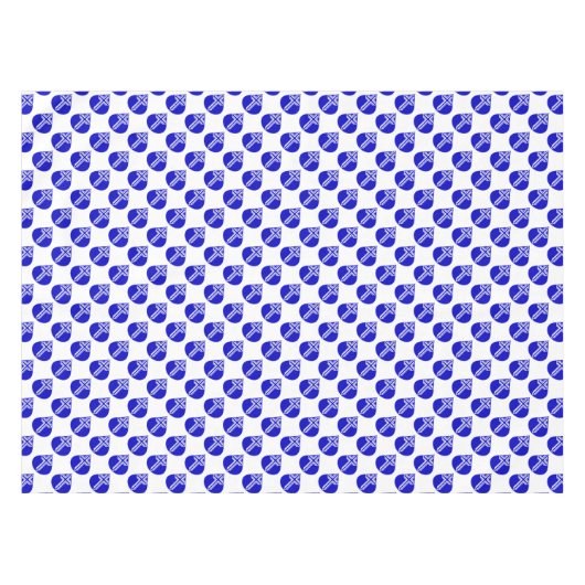 Nappe Croix en larme sur fond bleu (Devant (Horizontal))