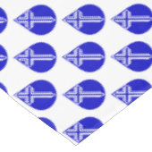 Nappe Croix en larme sur fond bleu (Angle)