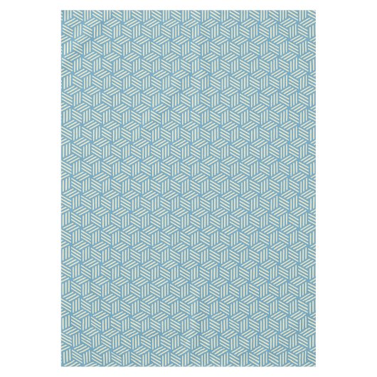 Nappe Cubes d'illusion optique Abstraite rétro Motif ble (Devant)