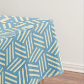 Nappe Cubes d'illusion optique Abstraite rétro Motif ble (In Situ)