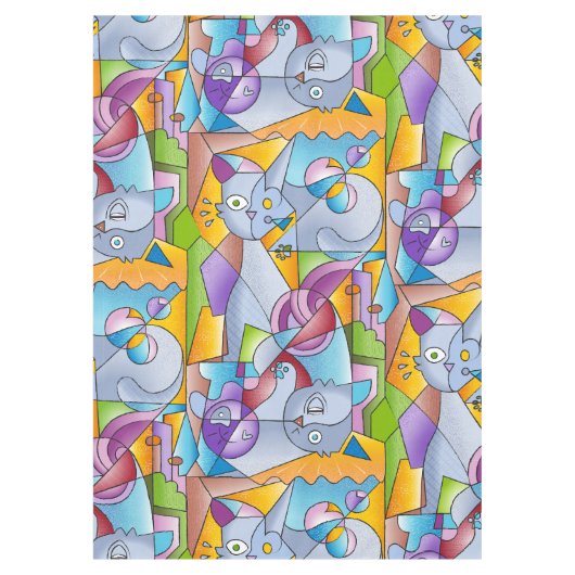 Nappe Cubist Cats - The Mininos (Devant)