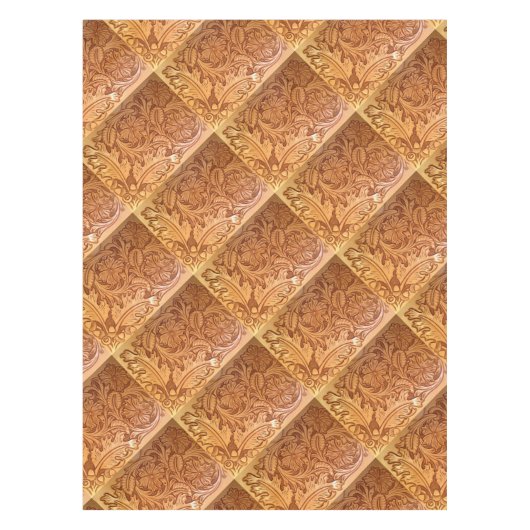 Nappe Cuir usiné brun rustique de pays occidental (Devant)