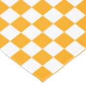 Nappe Cuisine à damiers coton blanc et orange (Angle)