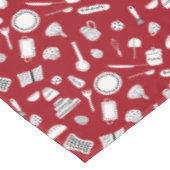 Nappe Cuisine rouge rétro (Angle)