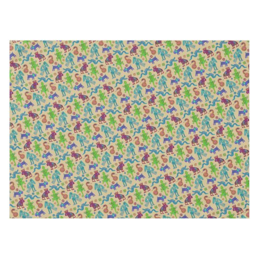 Nappe Culture mexicaine Motif tribal primitif 1 (Devant (Horizontal))