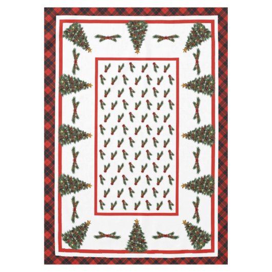 Nappe Cunningham Scottish plaid tartan Christmas Tablec (Devant)