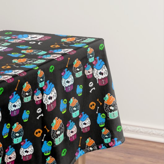 Nappe Cupcakes crâne gothique Kawaii (In Situ)