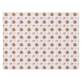 Nappe Cupcakes Roses Sucrés Et Maisons De Pain D'Argent (Devant (Horizontal))