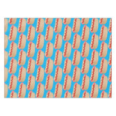 Nappe Curieux hot dog Weiner dessin animé (Devant (Horizontal))