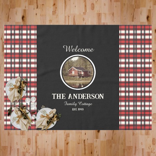Nappe Custom Black Red Plaid Farmhouse Style