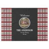 Nappe Custom Black Red Plaid Farmhouse Style (Devant (Horizontal))