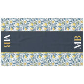 Nappe Custom Elegant Mediterranean Lemon Botanical Navy (Devant (Horizontal))