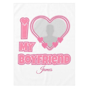 Nappe Custom I Love My Boyfriend - Ajouter photo et nom