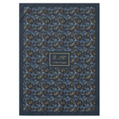 Nappe Custom Name Minimalist Navy Gold Tablecloth Chic  (Devant)