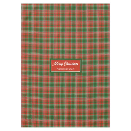 Nappe Custom Name Tablecloth Traditional Christmas Look (Devant)