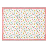 Nappe Cute Baby Oiseau Coeur rose Turquoise violet Perso (Devant (Horizontal))