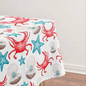 Nappe Cute Blue Coastal Seaside Crab & Shell Motif (In Situ)