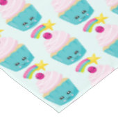 Nappe Cute Blue Cupcake avec Kawaii Face Anniversaire (Angle)