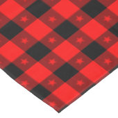 Nappe Cute Buffle Plaid Avec Étoiles Noir & Rouge Rustiq (Angle)