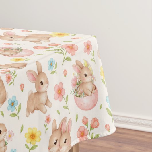 Nappe Cute Bunny Floral Spring Pattern (In Situ)