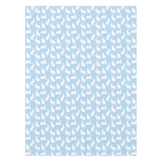 Nappe Cute Bunny Silhouettes On Blue Easter Pattern (Devant)