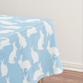 Nappe Cute Bunny Silhouettes On Blue Easter Pattern (In Situ)