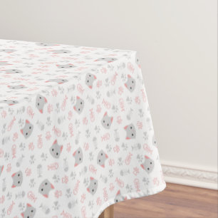 Nappe Cute chat et os de poisson