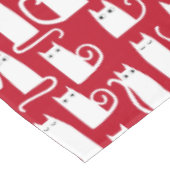 Nappe Cute chat rouge et blanc (Angle)