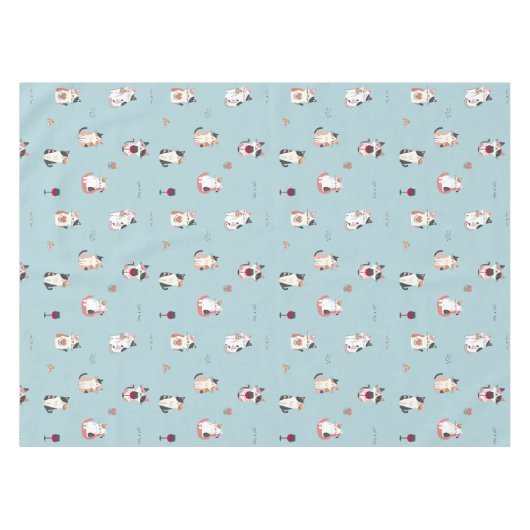 Nappe Cute Chat & Vin (Devant (Horizontal))