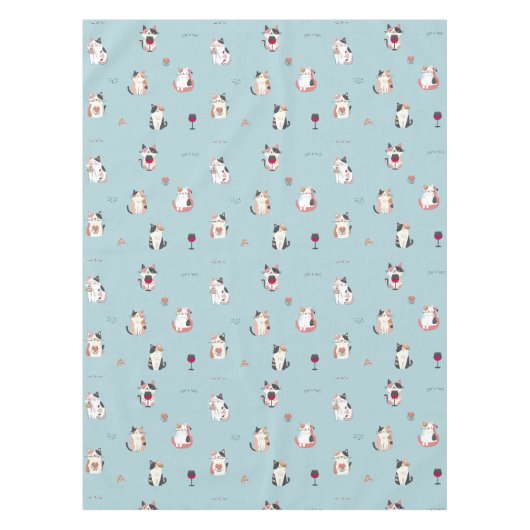 Nappe Cute Chat & Vin (Devant)