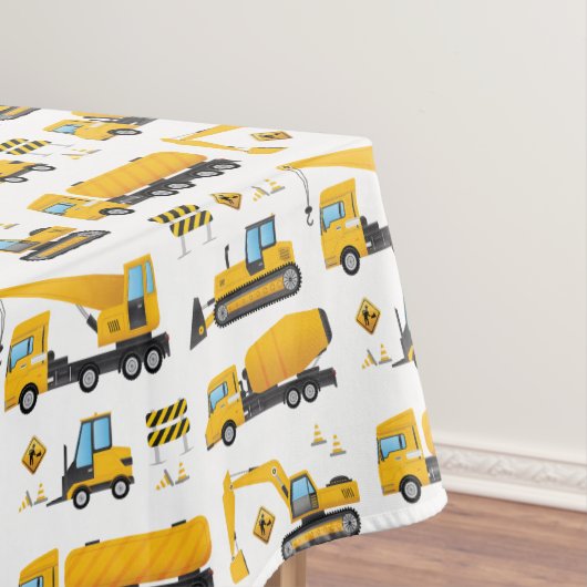 Nappe Cute Construction Camion Motif Décoration Table (In Situ)