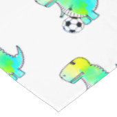 Nappe Cute Dinosaur Aime Le Football Aquarelle (Angle)