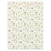 Nappe Cute Fleurs sauvages Vintages modernes sur blanc (Devant)