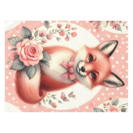 Nappe Cute Floral Baby Fox (Devant (Horizontal))