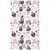 Nappe Cute Gangster Père Noël Joyeux Noël en blanc | (Devant)