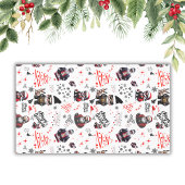 Nappe Cute Gangster Père Noël Joyeux Noël en blanc |