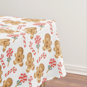Nappe Cute Gingerbread Homme Sucres de canne de vacances