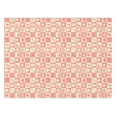 Nappe Cute Girl Moderne rose À damiers Icônes Motif (Devant (Horizontal))